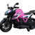 Girls Pink 12V Official KLM Ride on  Motorbike with Stabilizers