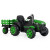 Green 24v Power Kids Ride on Tractor & Detachable Trailer