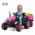Girls Pink 24v Power Kids Sit on Tractor & Detachable Trailer