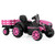 Girls Pink 24v Power Kids Sit on Tractor & Detachable Trailer