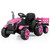 Girls Pink 24v Power Kids Sit on Tractor & Detachable Trailer