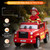 Kids 12V Battery Red Ride On Fire Truck Toy with Firemans Hose