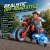 Red 12v Ride on 7UP Motorbike with removable training wheels