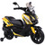 Yellow Kiddies 12v Sit-on Battery Powered Moped with Stabilizers