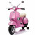 Licensed Kids Pink Vespa Retro 12V Sit on Mod Style Moped