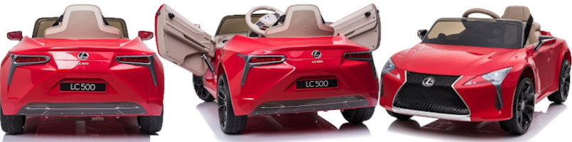 More view of the Kids Battery Powered Red Lexus LC500 12V Ride-On Car with Remote