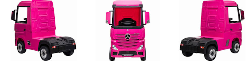 More views of the Pink 24v Battery Powered Sit-in Lorry with Lights