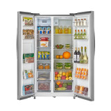 Midea 584L Fridge Freezer - Black Glass