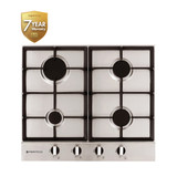 Parmco 600mm Stainless 4 Burner Gas Hob