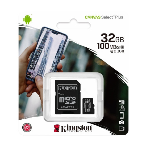 Kingston 32GB MicroSDHC with SD Adapter