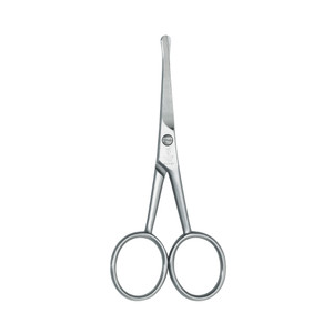 ZWILLING Nose Ear Hair Scissors (straight cutting edge, rounded tip for safe cutting, ergonomic shape), Premium, 4 in