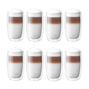 ZWILLING Sorrento 8-pc Double-Wall Glass Latte Cup Set