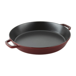 STAUB Cast Iron 15-inch Double Handle Fry Pan / Paella Pan