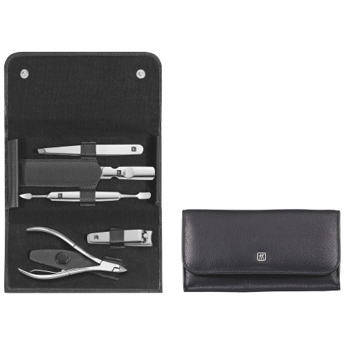 ZWILLING Beauty Classic Inox 6-pc Manicure Set with Black Leather Case