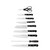Henckels Solution 10-pc Knife block set, Chef Knife, Paring Knife, Utility Knife, Bread Knife, Black, Stainless Steel