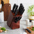 Henckels Solution 10-pc Knife block set, Chef Knife, Paring Knife, Utility Knife, Bread Knife, Black, Stainless Steel
