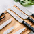 Henckels Solution 10-pc Knife block set, Chef Knife, Paring Knife, Utility Knife, Bread Knife, Black, Stainless Steel