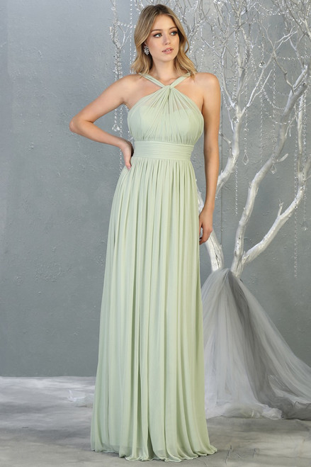 Sheath/Column Halter Top Evening Dress