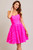 STRAPLESS SWEETHEART RUFFLE SKIRT COCKTAIL DRESS