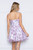 Glitter Leaf Floral Print Sequin Mesh Dress