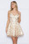 Glitter Sequin V-Neck A-Line Dress