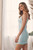 Deep V Neck Fitted Short Sequin Dress