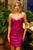 Cowl Neck Sequin Short Dress