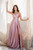 Floor Length A Line Satin Dress