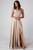 Cowl Neck Matte Satin Bridesmaid/Prom Dress