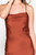 Solid Satin Cowlneck Spaghetti Strap Dress