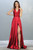 Solid A line Prom dress with Halter Top