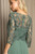 THREE QUARTER SLEEVE LACE TOP A LINE MOB GOWN