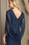 CHIFFON COWL BACK CAPE SLEEVE LACE MOB DRESS