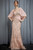 Capelet V Neck Glitter MoB Gown