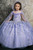 3D Floral Applique A Line Kid's Dress