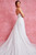 DEEP V NECK SKINNY STRAPS A LINE WEDDING DRESS