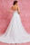 DEEP V NECK SKINNY STRAPS A LINE WEDDING DRESS