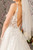 SLEEVELESS 3D FLORAL APPLIQUE A LINE WEDDING GOWN