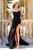 Strapless Flare High Slit Cape Gown. Replenished.