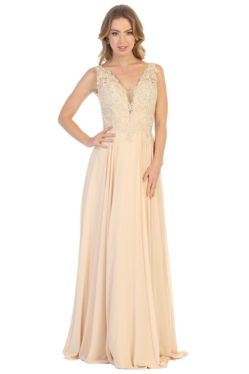 Bestselling Bridesmaid Dress with Lace Top