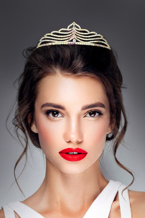 Rhinestone Paved Princess Tiara