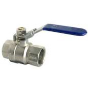 0073 1/2 inch NPT Double Female Nickel Plated Ball Valve - Locking 
