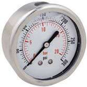 90600-PG-08 Pressure Gauge, 1/4 inch NPT male, 300Psi