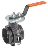 100700-115-NL Butterfly Valve, Nitrile Lines, 115mm with Couplings