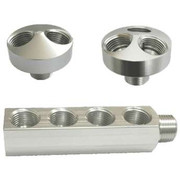 0383 Manifold with One 1/2 inch Male NPT Inlet To Three 1/2 inch Female NPT Ports 