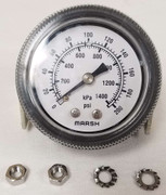 250005-185-IAC Pressure Gauge, 0 - 230 PSI, 2 inch Dia 