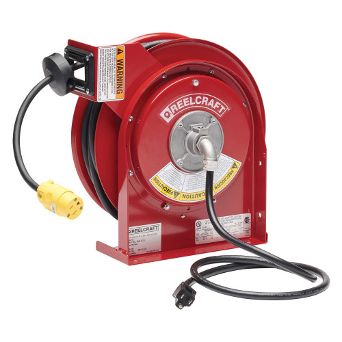 L 4050 163 3 Cord Reel, Single outlet - QS123 50 ft, 16 AWG / 3 Cond, 13