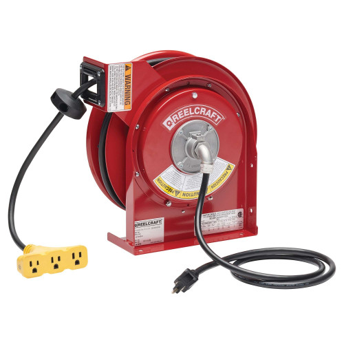 L 4545 123 9 Cord Reel, Triple outlet - QS12 45 ft, 12 AWG / 3 Cond, 15 A