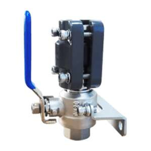 4452 40 mm - 1 1/2 inch Pipe To 1 1/2 inch One-Port Female NPT Wall Bracket - with Locking Ball Valve 