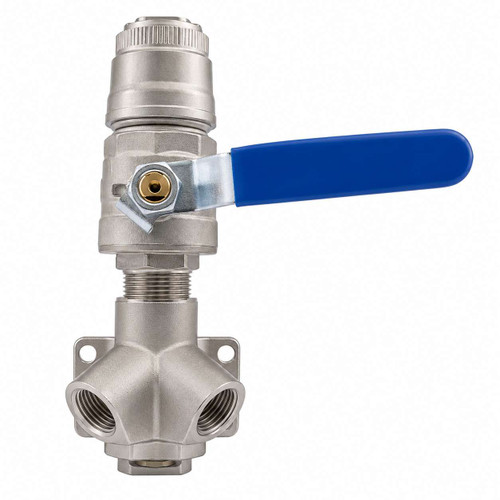 90665-25-08 Double Outlet Elbow With Valve / Bracket 45 Degree, Assembly 25mm x 1/2NPT